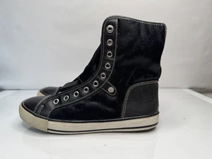 Tory Burch Women’s Black Fur-Lined High-Top Sneakers – Size US 7.5 / UK 5.5 / EU - Picture 1 of 8