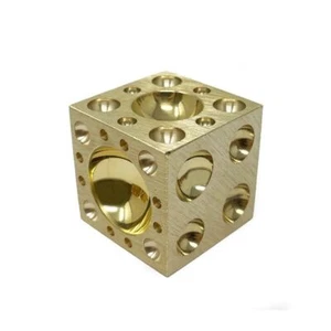 Brass Dapping Block Jewellery Making Forming Doming Tool Small 38mm with 55 Dome - Picture 1 of 4