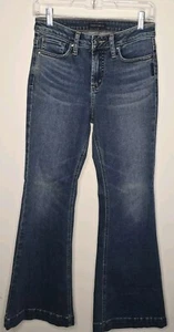 Silver Jeans Damen W26 L31 High Note Flare Blau Bootcut Western Cowgirl Rodeo - Bild 1 von 8