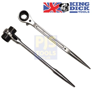 King Dick heavy duty ratchet podger spanners double sided metric heads - Picture 1 of 4
