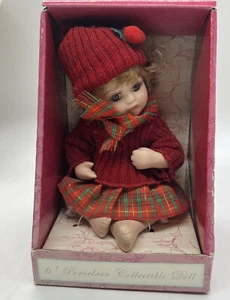 Holiday Place 6" Full Porcelain Collectible Doll vintage -h1 - Picture 1 of 4