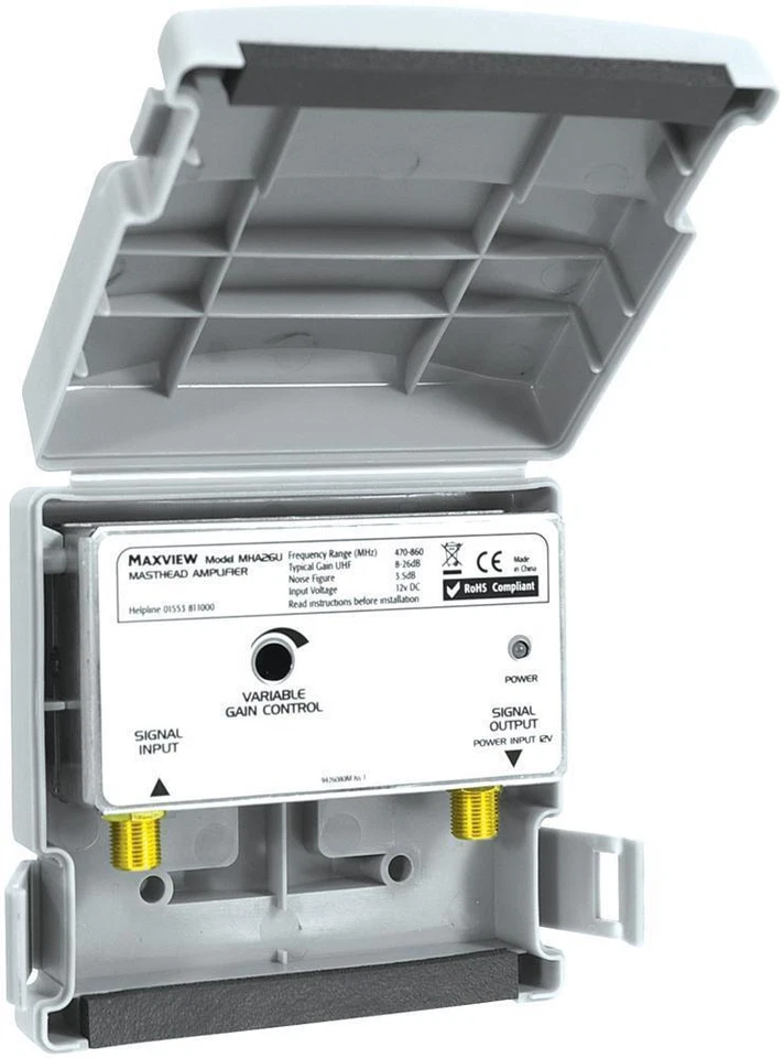 MHA26U 8 - 26db Variable Gain Masthead Amplifier, 1 Input/1 Output - Image 1 of 1