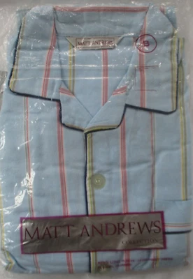 PIJAMA FRANELA PRENSA PERMANENTE COLECCIÓN MATT ANDREWS VINTAGE - TALLA M - NUEVO Foto 1 de 4