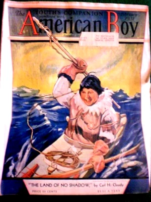 American Boy Original Magazine - February 1931 - Eskimo Seal Hunter cover Foto 1 de 4
