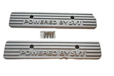Silver Powered by SVT ignition coil COP covers 2003-04 Mercury Marauder 4V 4.6 - Image 1 of 4