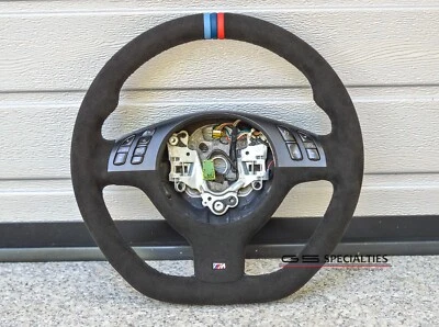 BMW E46 M3 E39 M5 OEM Alcantara Volante Gamuza M Sport Actualización Raya Plana Foto 1 de 4