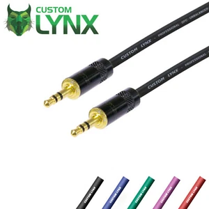 Neutrik 3.5mm Stereo Jack Cable. PRO Headphone/Aux Lead. Gold Mini Jack Plugs - Picture 1 of 5