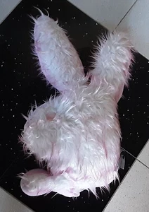 PLAYBOY Zottel-Kissen in rosa/weiß 💖 Bunny 🐰 Hase Hasenkopf 2008 RAR - Bild 1 von 5