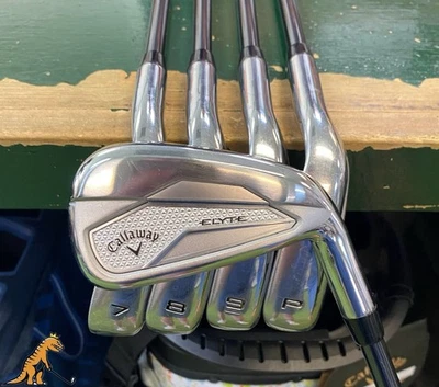 Juego de plancha Callaway Elyte usada 6-PW retroceso dardo 75 g grafito flexión regular Foto 1 de 4