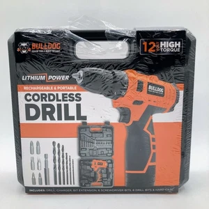 Bulldog Lithium Power 12 Volt Cordless Drill Portable & Rechargeable w/ Case NEW - Picture 1 of 5