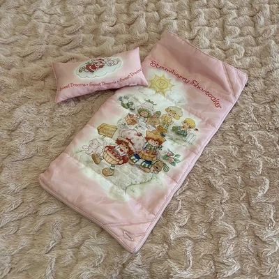 American Girl Doll Courtney’s Strawberry Shortcake Sleeping Bag Set & Pillow - Image 1 of 4