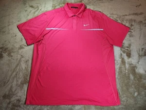 Tiger Woods Red Nike Golf Polo Shirt Mens Size XXL DRI-FIT 518105-694 Breathable - Picture 1 of 17