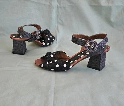 Sandalias para mujer Dolce & Gabbana con hebilla de tela con arco de paja de rafia talla 6 EE. UU. Foto 1 de 4