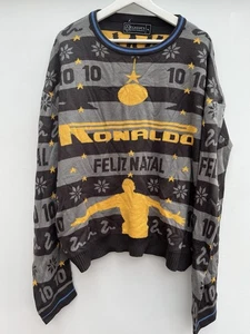Ronaldo Christmas Jumper Feliz Natal #10 Classic Football Shirts Mens XL - Picture 1 of 8
