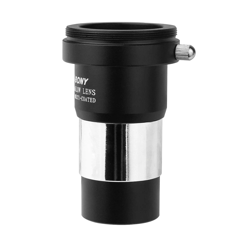 SVBONY 1.25" 2x Barlow Lens Doubles The Magnification Multi Coated Broadband Green Film With M42 Thread for Standard Telescope Eyepiece Astronomy
