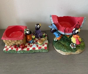 2 In Set Yankee Candle Tealight Holder ANTS PICNIC Holding Watermelon Flowers - Picture 1 of 14