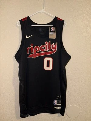 Portland Trailblazers City Edition Authentic Damian Lillard Jersey Size XL 52 - Image 1 of 4