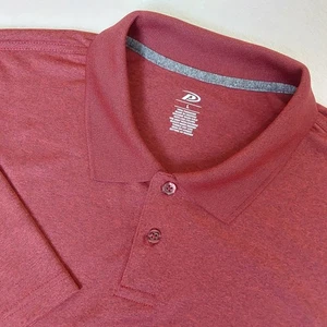 Pro Player Polo Shirt Mens Large Short Sleeve Burgundy - Picture 1 of 7