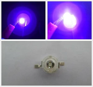 5pcs 3W UV ultraviolet high power LED Lamp 3watt purple Light fin - Picture 1 of 1