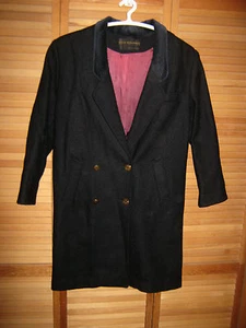 WOMENS DAVID BENJAMIN COLLECTION WOOL COAT -DEEP DARK NAVY-100% WOOL-  - SIZE 8 - Picture 1 of 3