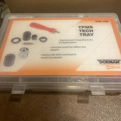 Dorman 030-100 Tpms Tech Tray With 5 Each Of 11 Valve Core Kits, 25 Valve   - Image 1 of 4