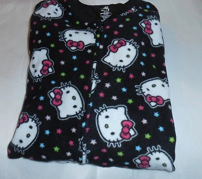 Hello Kitty by Sanrio Junior One (1) Piece Footed Fleece Pajamas Black Large (L) - Image 1 of 4