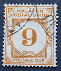 Malayan Postal Union  ^ 9C SG D11 Used