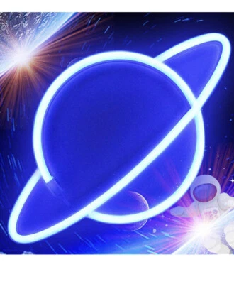 LUZ LED Planeta Letreros de Neón Luz LED Nocturna Luces de Neón USB / Funciona con Pilas  Foto 1 de 4