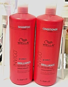 Wella Invigo Brilliance Shampoo Conditioner 33oz Duo -pick Normal/Fine or Coarse - Picture 1 of 4