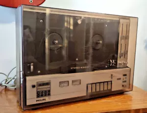 Philips N4500 Reel to Reel with Dust Cover Lid Vintage * Spares/Repairs - Picture 1 of 16