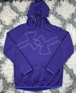 Under Armour Children's Unisex Loose Coldgear Hoodie Purple Size YXL - Picture 1 of 12
