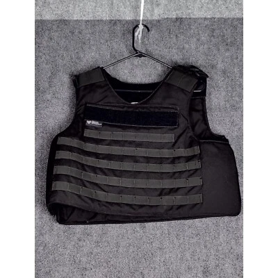 Custom Armor Technologies Tactical Vest Molle Carrier Personal Body Armor Black - Image 1 of 4
