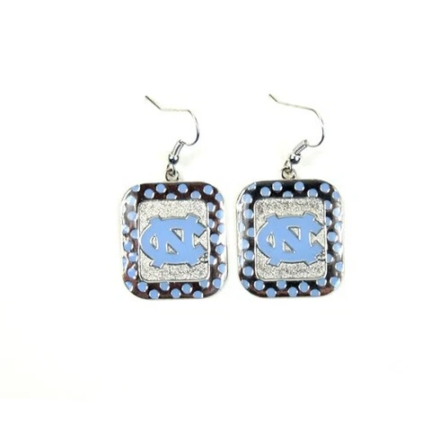 North Carolina Tar Heels NCAA Polka Dot Style Dangle Earrings Cover