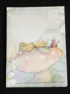 Mushroom FAIRY 50 self-adhesive BOOKPLATES vtg 2005 Becky Kelly Antioch - Picture 1 of 3