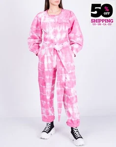 RRP€397 LOVESHACKFANCY Paca Denim Jumpsuit One-Piece US4 UK8 IT40 S Tie Dye - Picture 1 of 6