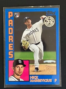 2019 Topps Update 1984 Blue Parallel Nick Margevicius RC San Diego Padres - Picture 1 of 1