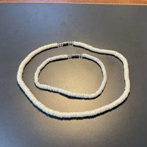 Necklace 10” & 16” Barrel Clasp Souvenir Hawaii Vintage Shell Set - Picture 1 of 5