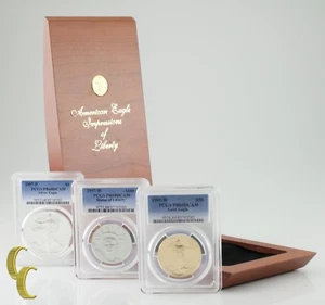1997 American  Eagle Impressions Liberty 3 PCS Set Graded by PCGS w/ US Mint Box - Picture 1 of 12