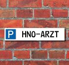 Schild Parkplatz "HNO-Arzt" - 3 mm Alu-Verbund - 52 x 11 cm