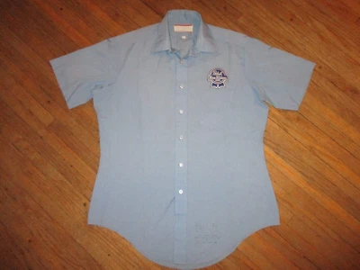 CAMISA DE TRABAJO PABST CINTA AZUL De colección Entrega de Cerveza Hombre PBR Parche Cosido Uniforme L 15.5 Foto 1 de 4