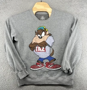 Looney Tunes Sweatshirt Taz Tasmanian Devil Unisex Size Large L Gray READ - Picture 1 of 5