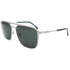 Lacoste L194S 035 57-17 140mm Gray Square Sunglasses with Green Non-Polarized Lenses