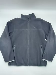 L.L. Bean Fleece Jacket Men's Small O AFW4 Black EUC Polartec Pullover Full Zip - Picture 1 of 8