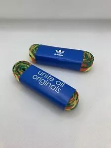 2 x Pairs adidas Shoe Laces Originals Yellow Green Orange Sneaker - Picture 1 of 2