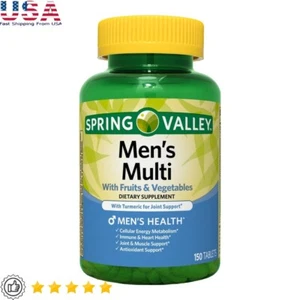 Men's Multi Tablets 150 Count W/ Fruits Vegetables Immune Heart Support New - Picture 1 of 12