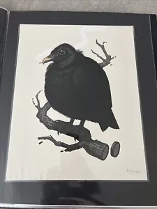 Mike MItchell Print Black Vulture 2017 Signed #d /150 Mondo Con Fat Bird Variant - Picture 1 of 1