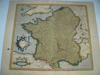 Gallia, año 1600, Generalmap, Mercator G. Gallia, año 1600, Generalmap, Mercat Foto 1 de 4