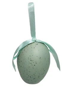 Way To Celebrate! Easter Natural Speckled Light Green Egg w/ Ribbon Indoor Decor - Picture 1 of 11
