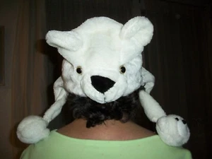 GIRLS POLAR BEAR PLUSH HAT.... SIZE CHILD - Picture 1 of 1