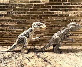 Jurassic World Indominus Rex White and Grey Dinosaur CUSTOM Lego Figure 75919🔥